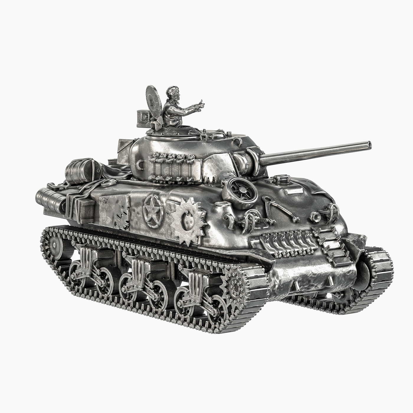 Sherman Tank - SilverStatues.com