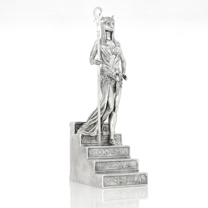 バステト: 古代エジプトの女神 - コレクター向け銀像 – SilverStatues.com