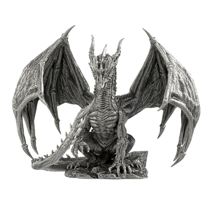 Draco the Dragon XL - Collectible Silver Statue – SilverStatues.com