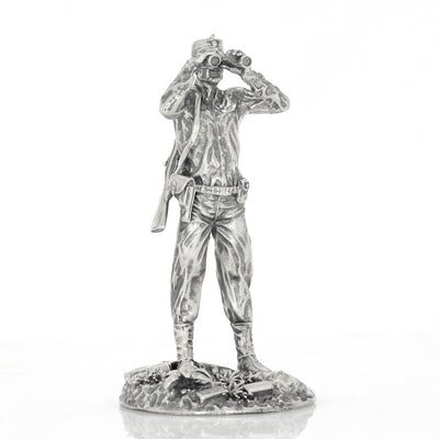 Officer "Captain Troy" - Silver Soldier - SilverStatues.com