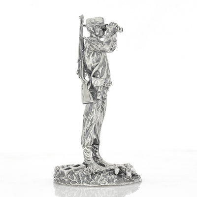 Officer "Captain Troy" - Silver Soldier - SilverStatues.com