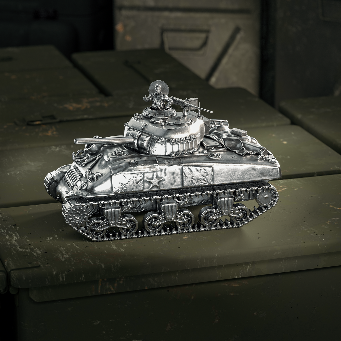 Sherman Tank - SilverStatues.com