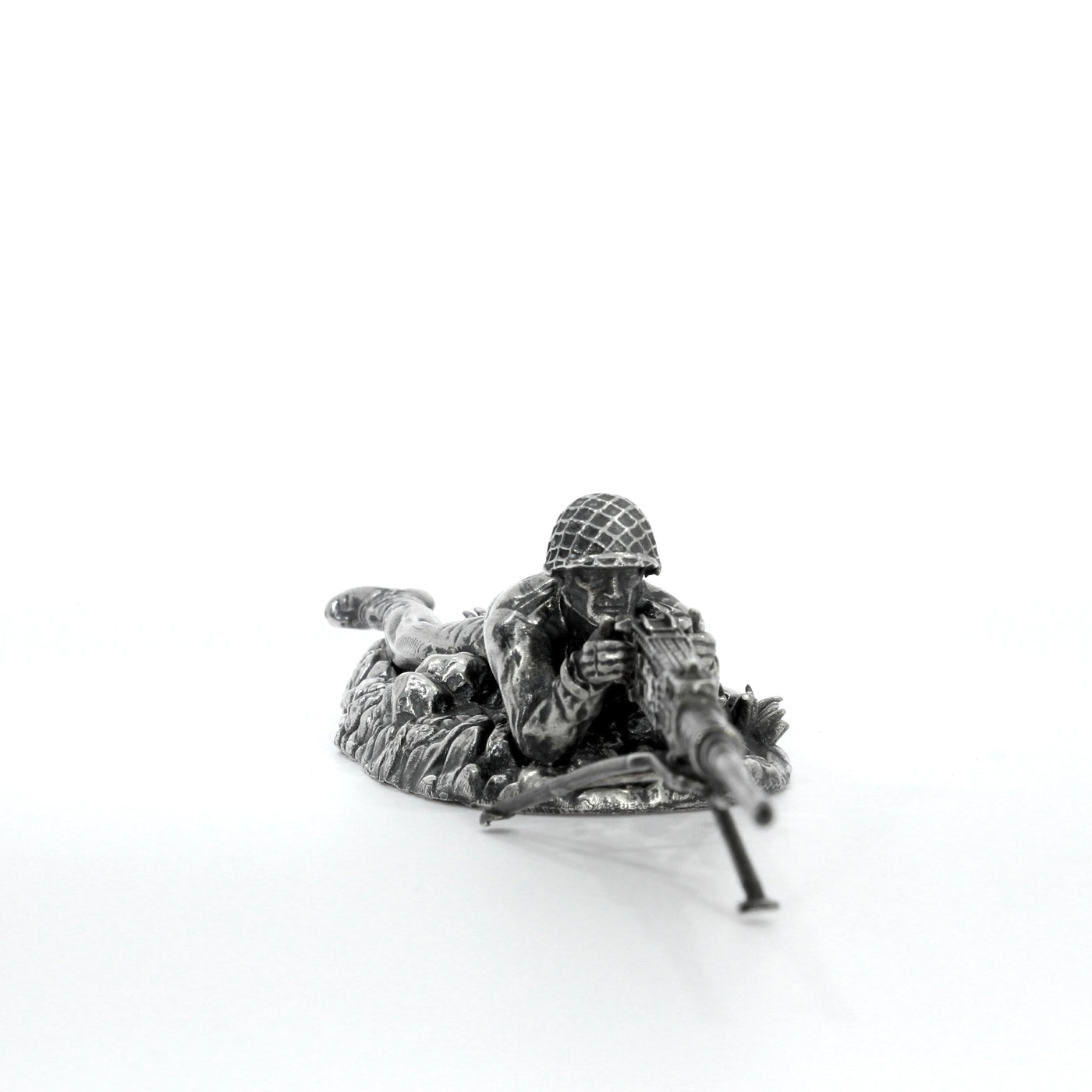 Browning Operator "Trigger Ted" - Silver Soldier - SilverStatues.com