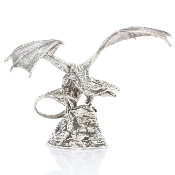 Coco the Dragon - Silver Statue – SilverStatues.com